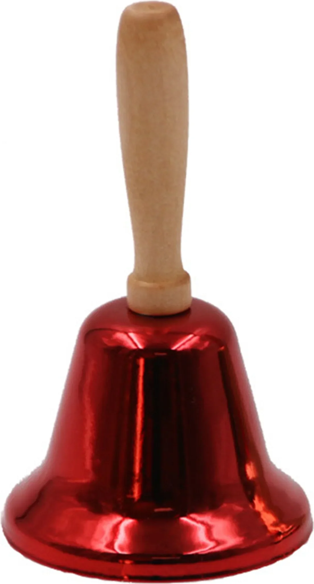 Handglocke Iron Art mit Holzgriff – Rot, 12×6 cm