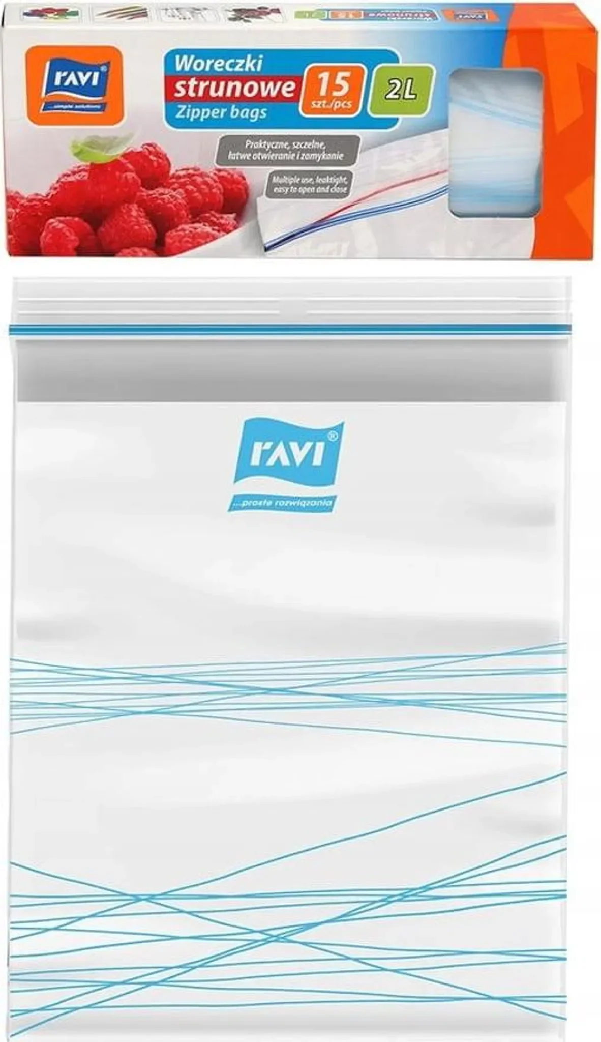 Lebensmittel-Druckverschlussbeutel – 2 l, 15 Stück