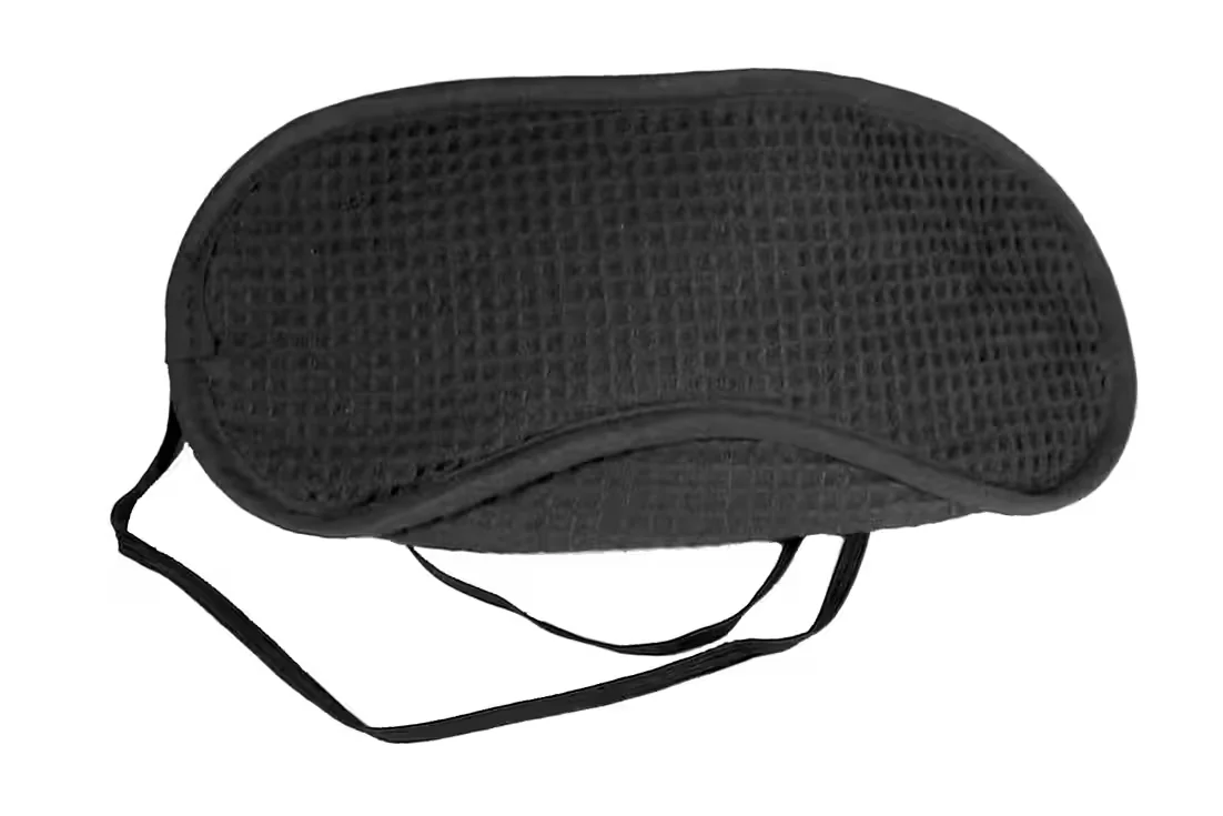 FANTASIA BEAUTY Schlafmaske Augenmaske Baumwolle schwarz 19 x 9 cm