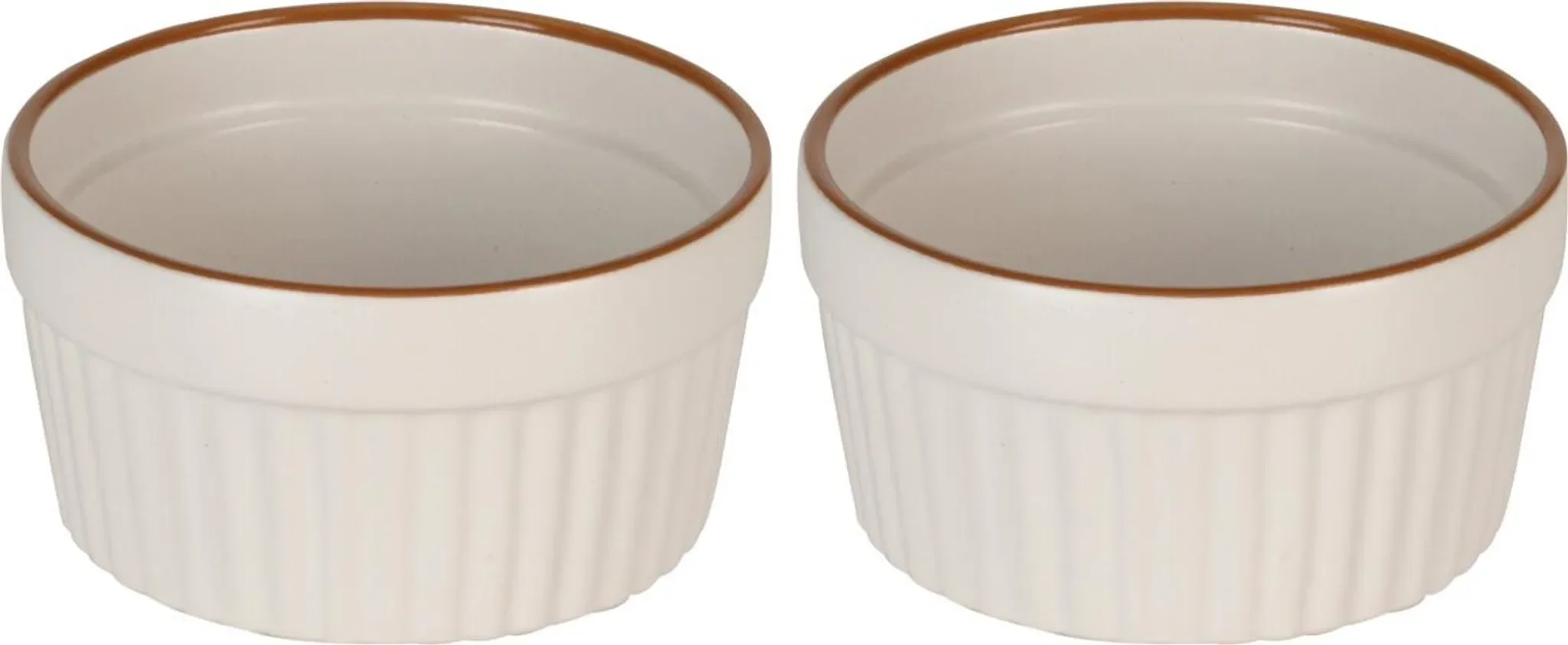 Exzellentes Haushaltswarenset – 2 kleine Auflaufförmchen aus Porzellan