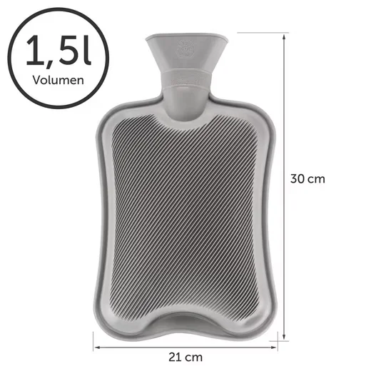 BLUMTAL Wärmflasche mit Bezug aus Polar Fleece