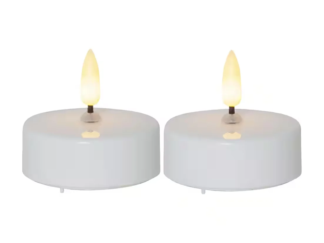 LED-Kerzen Flamme – 2er-Set XL, 3D Flamme, Timer 6/18h