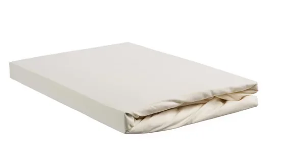 AMBIANTE Topper-Spannbettlaken Cotton Uni Off-White 180x200x20