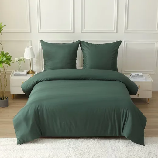 OKWISH Bettwäsche Set Bettbezug Kissenbezug einfarbig weich