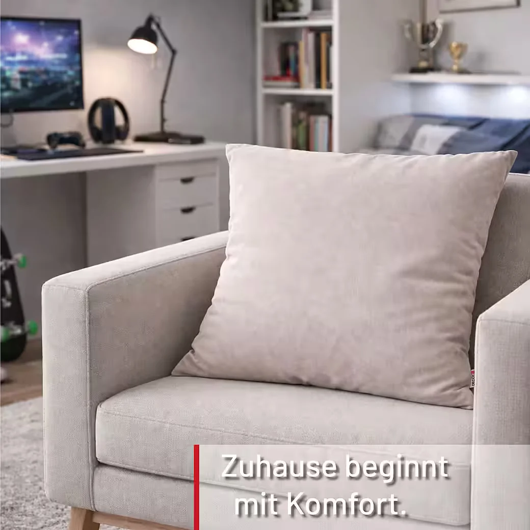 DECO-RAUM Dekokissen für Couch und Sofa mit Füllung und Reißverschluss