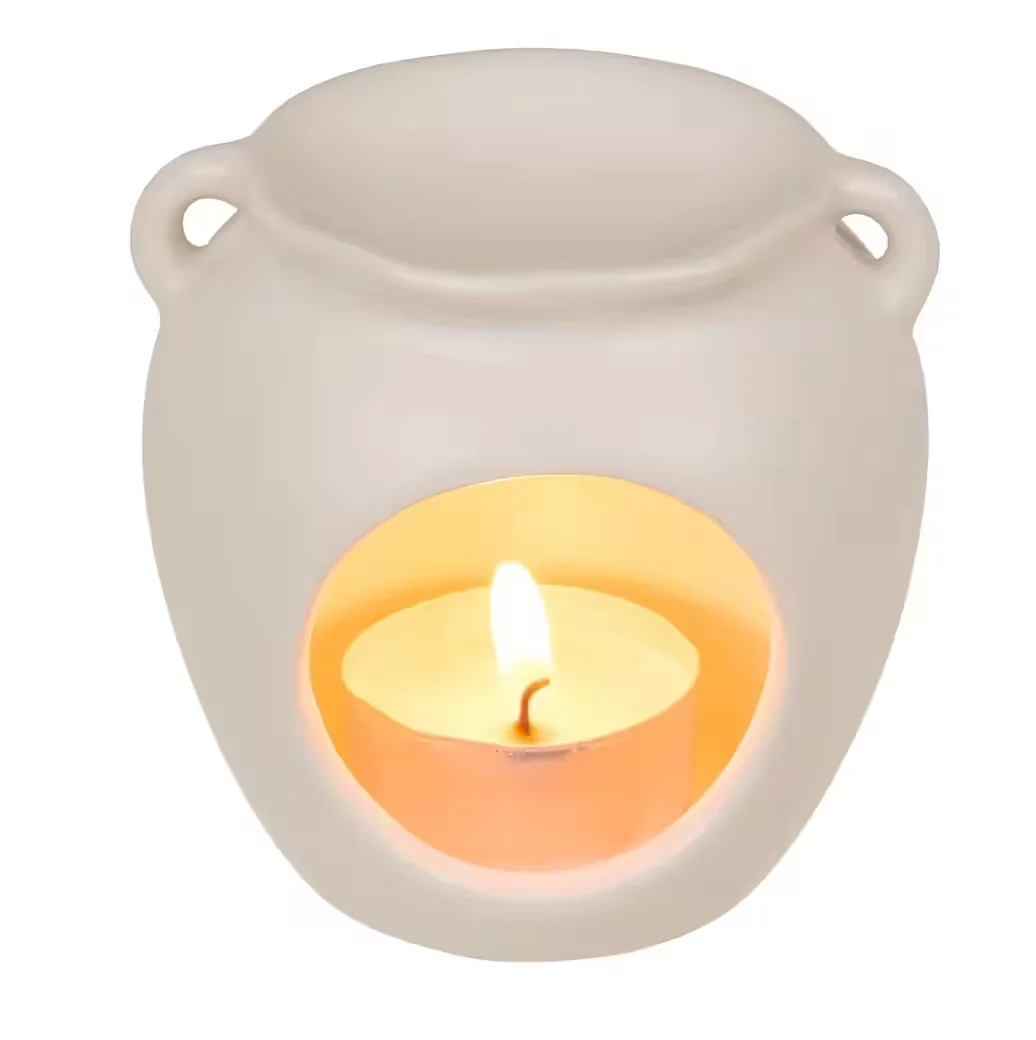 Kerzenständer & Aromalampe – Teelichthalter aus Keramik, ca. 9,5 × 8,5 cm