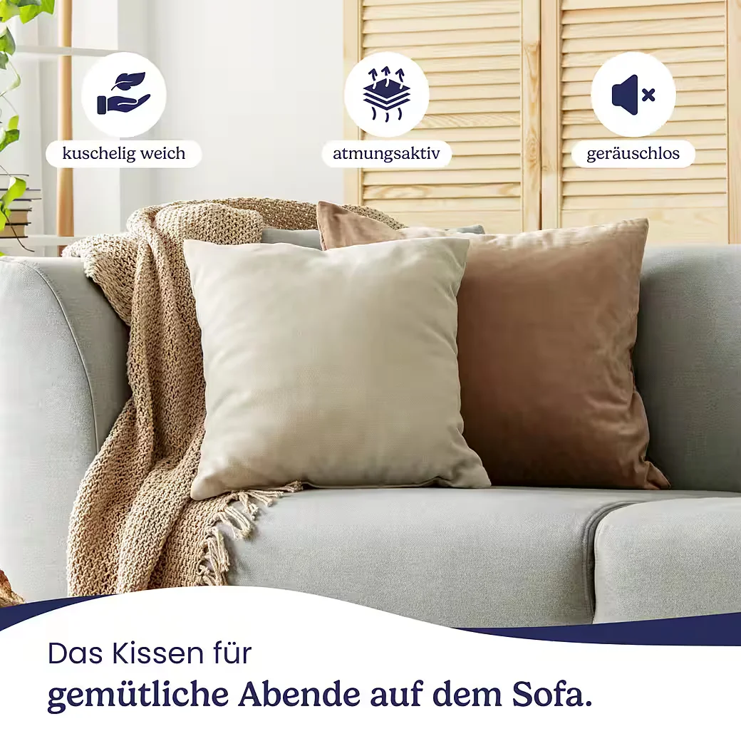 GENTLE NORTH Dekokissen und Kopfkissen 2er Set für Bett und Sofa