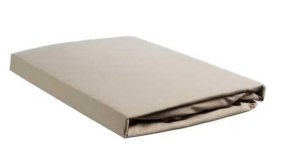 AMBIANTE Topper Spannbettlaken 180x200 Taupe Cotton Uni