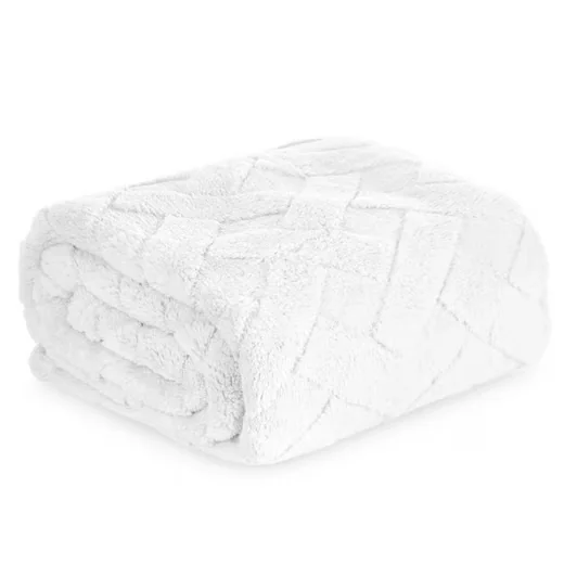 DESIGN91 Wohndecke CARO weiche Kuscheldecke für Sofa und Wohnzimmer