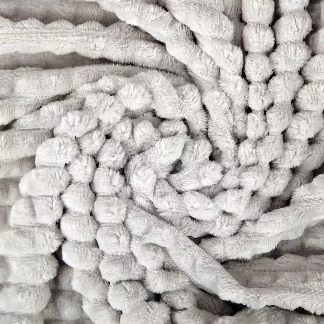 Bestlivings Wohndecke Kuscheldecke Jacquard Flanell Cord Optik