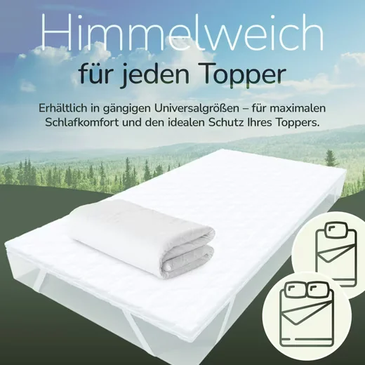 MSS E.K. Matratzenschutz Topper Bezug Classic 5 cm 4 Eckspanngummis