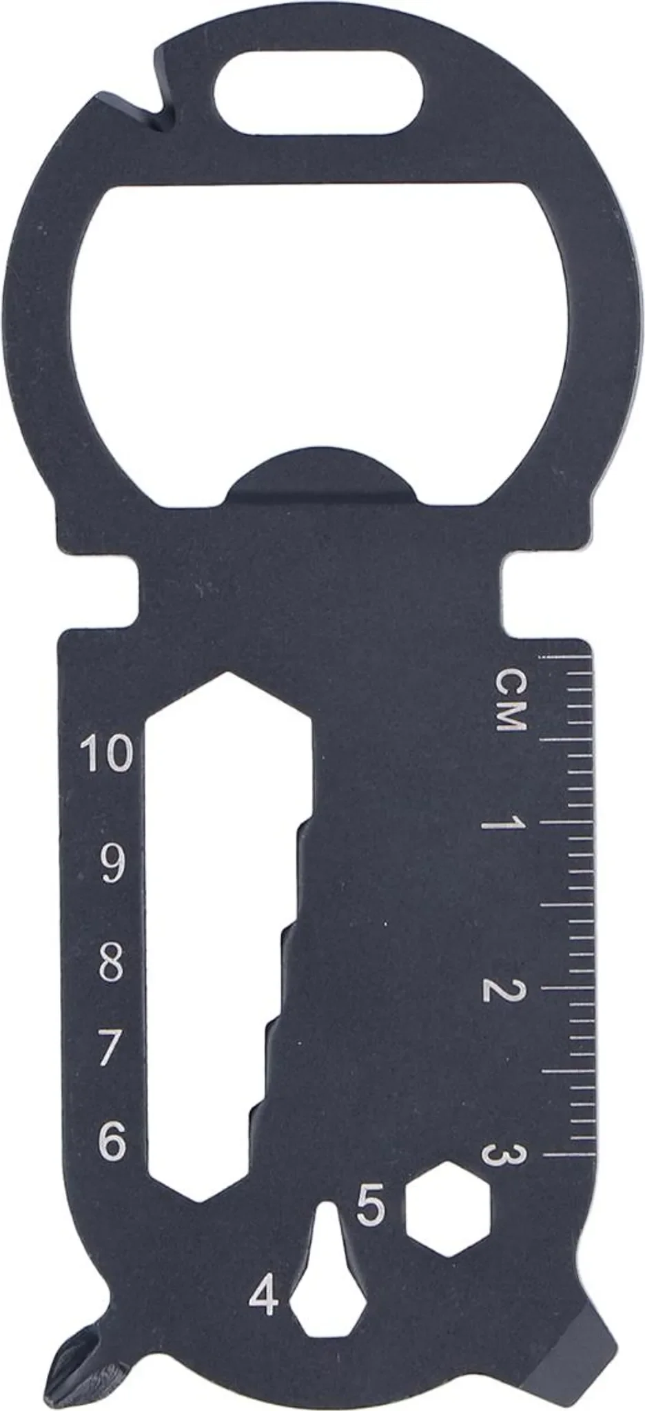 Multitool-Karte aus Edelstahl – Flaschenöffner, Schraubendreher & Lineal