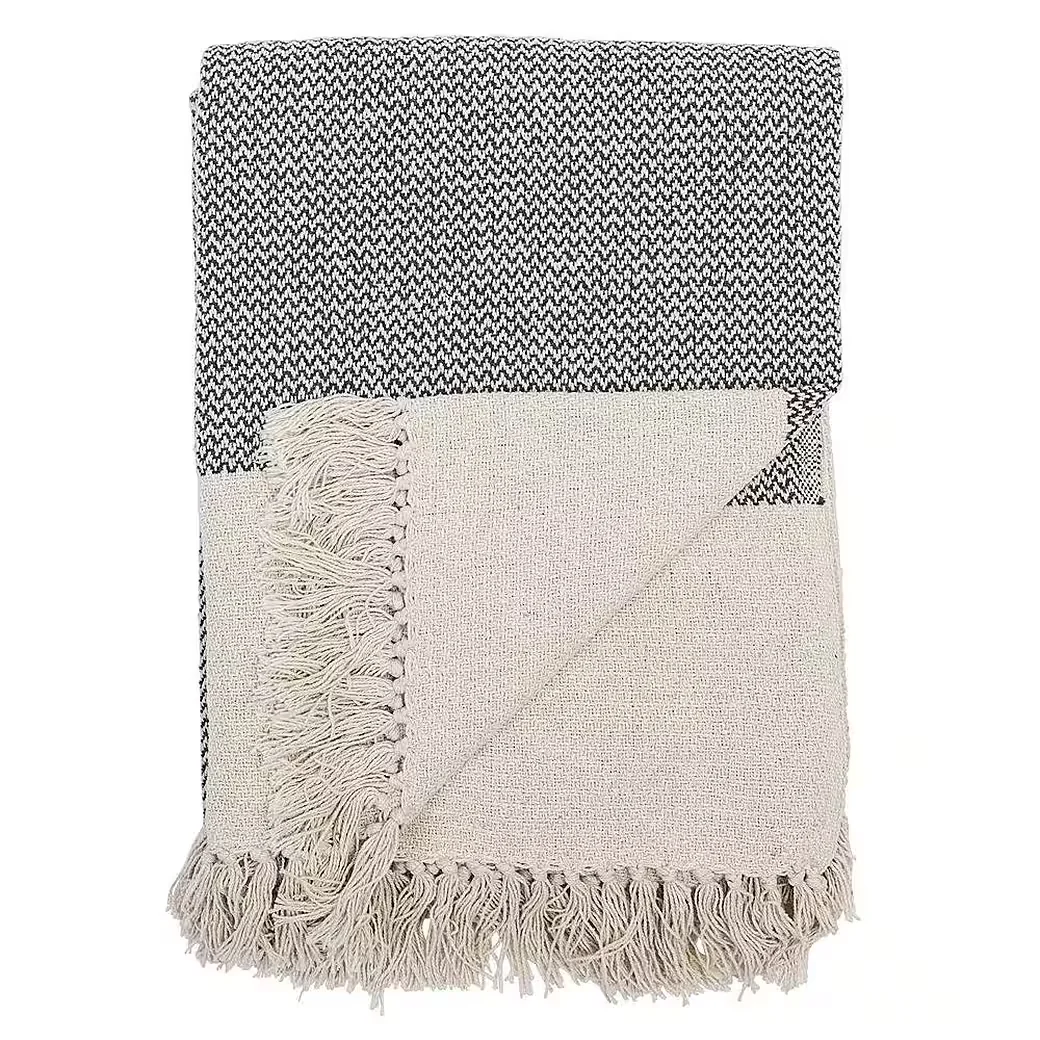 BLOOMINGVILLE Wohndecke grau Sofadecke