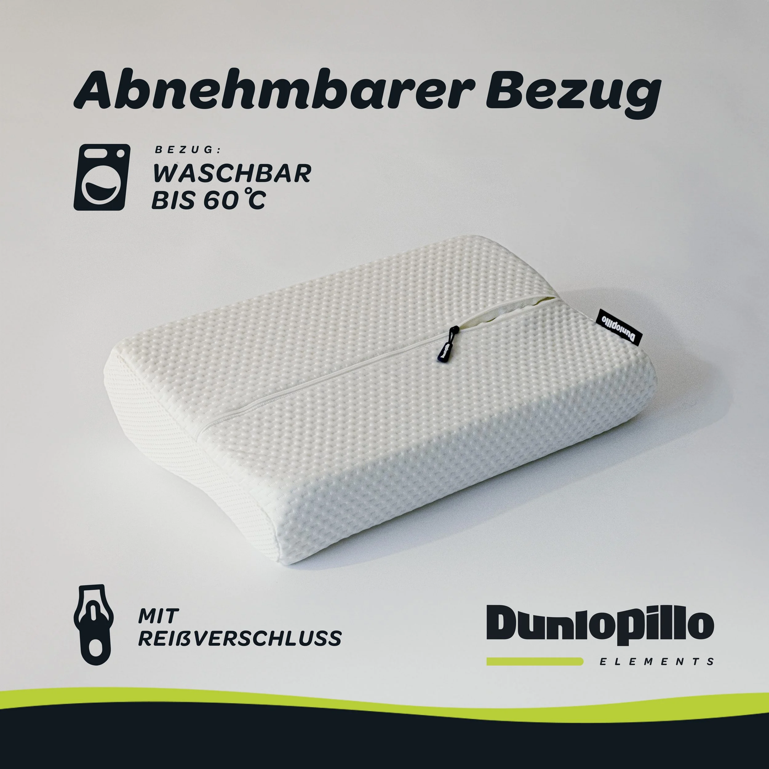 DUNLOPILLO Nackenstützkissen Home Viskoschaum 30x50 cm orthopädisch
