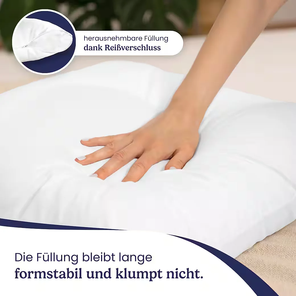 GENTLE NORTH Dekokissen und Kopfkissen 2er Set für Bett und Sofa