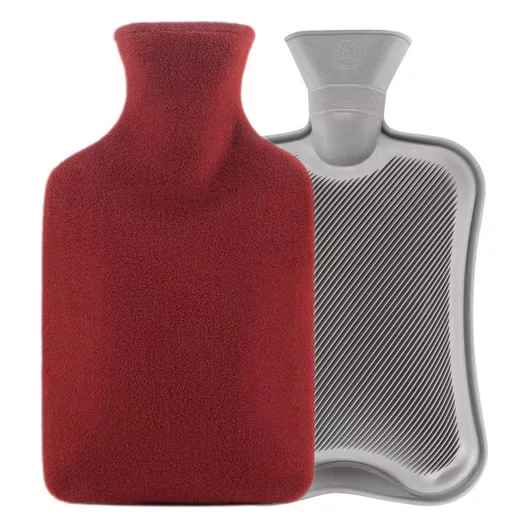 BLUMTAL Wärmflasche mit Bezug aus Polar Fleece