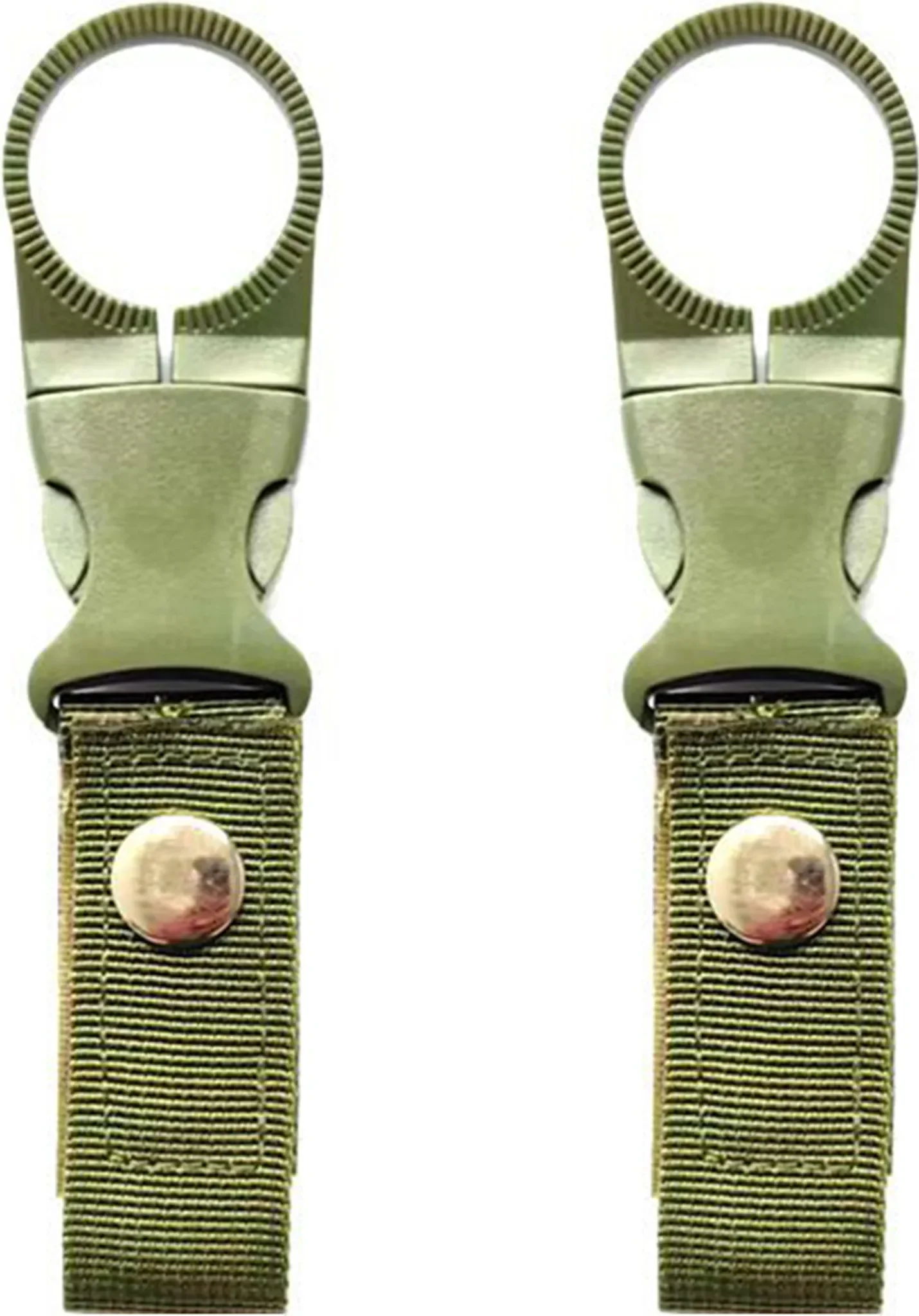 2x Wasserkocher-Hängeschnallen – Wasserflaschen-Ringhalter, Armeegrün